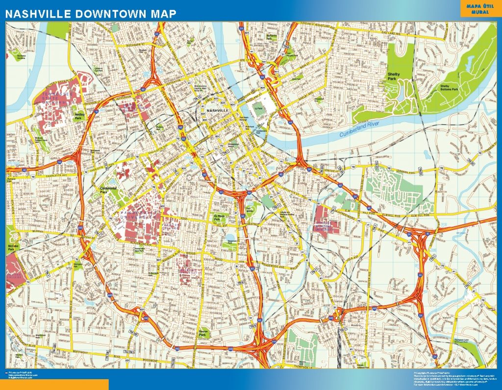 Nashville Downtown Map 1024x795 