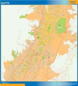 Quito wall map | Wall maps of countries of the World